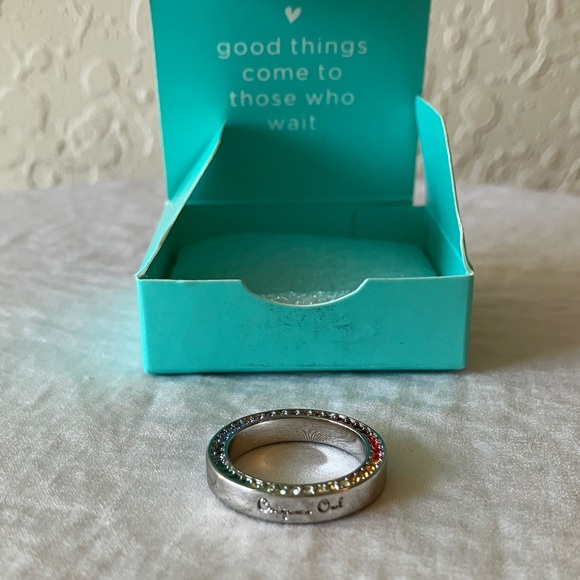 Origami Owl Jewelry - Origami Owl: Silver Tone Rainbow Crystal Ring Pendant